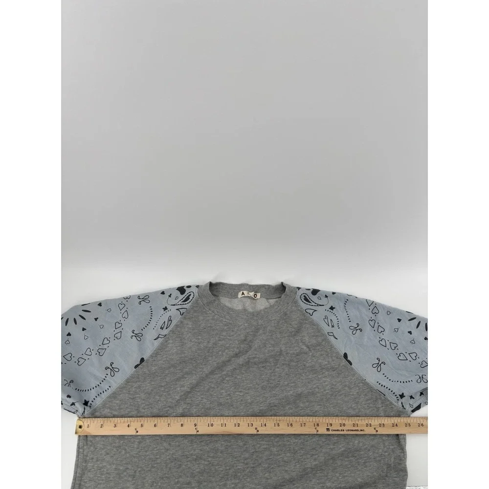 NWOT AMO Bandana Sleeve Crewneck Sweater Sz S Ltd Edition RARE Western Preppy